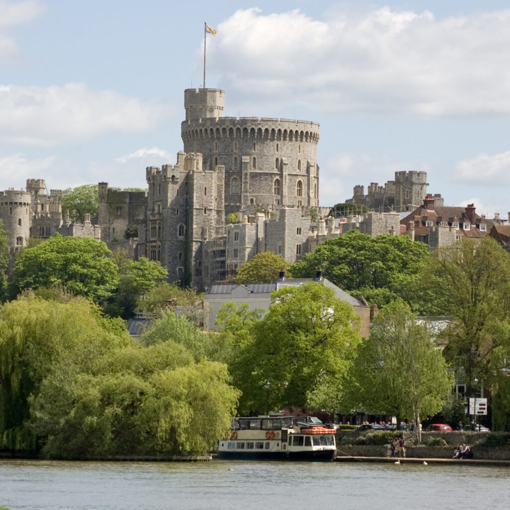 Windsor Castle from the River Thames near Ferndale Park