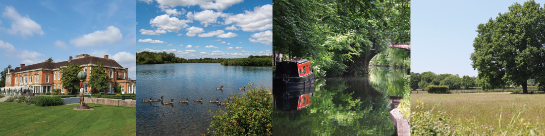 Blackbushe park in the Hampshire countryside near Basingstoke canal